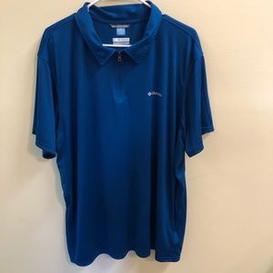 Blue Columbia dry fit collared shirt